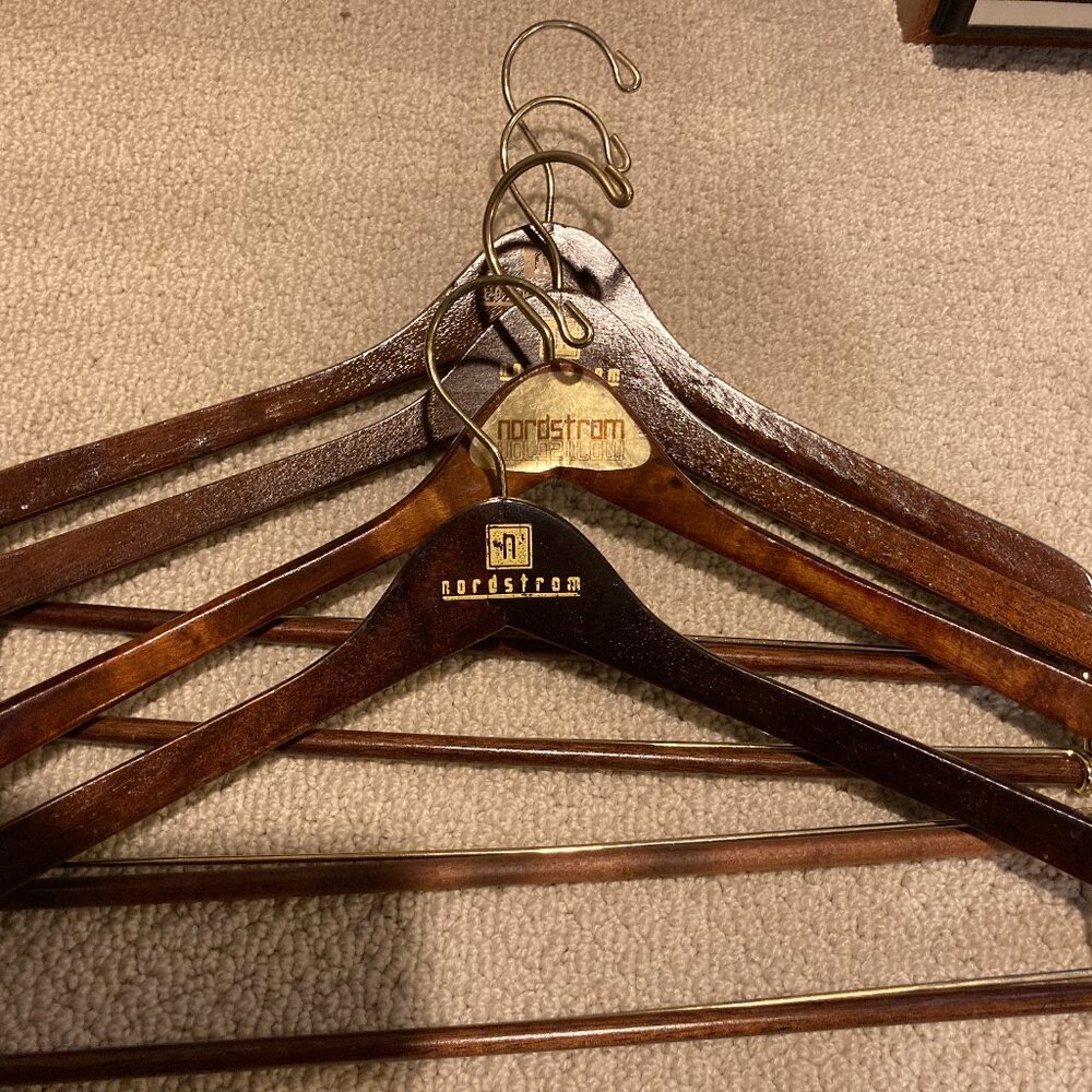 Nordstrom wooden suit hangers wishbone set of 4.